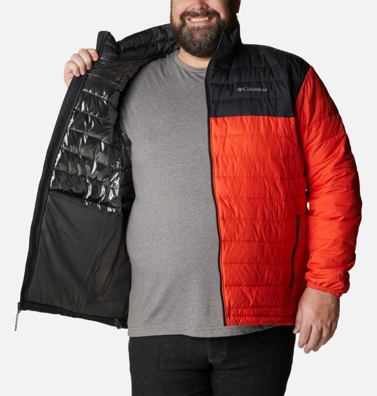 Men's Columbia Powder Lite Insulated Jackets Orange | Plus Size CA-V8305